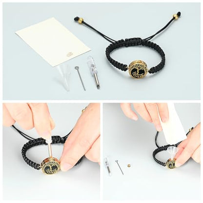 Imrsanl Tree of Life Urn Bracelet for Ashes for Women Men - color: Gold