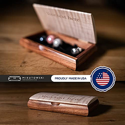 Mikutowski Woodworking Personalized Wooden Keepsake Box - Handmade in USA - Wood Art Artisan Trinket Box - Original Engraved Keepsake Box Organizer - A Great Personalized Gift for Your Loved Ones - style: Artisan