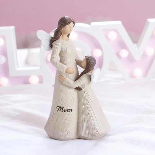 AivanOne Angel & Daughter Resin Sculpture Art Figurines for Home Decoration