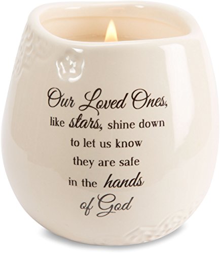 Pavilion Gift Company - Light Your Way Memorial 19175 in Memory Loved Ones Shine Ceramic Soy Wax Candle - style: In Memory, Safe with God