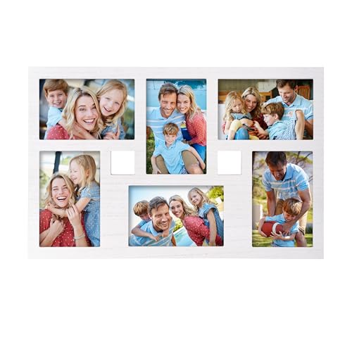 4x6 Collage Picture Frame Family Photos Display - 6 Openings White - color: White, size: 6 Opening