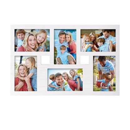 4x6 Collage Picture Frame Family Photos Display - 6 Openings White - color: White, size: 6 Opening