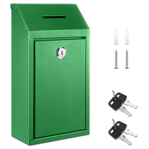 Yaocom Metal Money Box,Green,10.24 x 5.71 x 2.95 Inch,No Lid - color: Bright Green, size: 10.24 x 5.71 x 2.95 Inch, style: No Lid