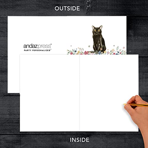 Andaz Press Jumbo Pet Sympathy Card with Envelope, Sorry For Your Loss Card, Bombay Cat, Loss Of Pets, Cat Grief Bereavement Card with Big Blank Space to Send to Friends, Family, 8.5" x 11", 1-Pack - color: Bombay Cat