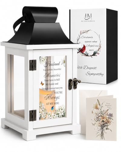 Memorial Lantern for Loss of Husband Sympathy Gifts Grief Gift - color: Husband