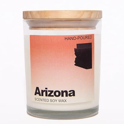 Arizona Gifts, Arizona Souvenirs & Gifts, Home Sick Jasmine Scented Candle, Natural Soy Wax & Natural Essential Oils - color: Arizona
