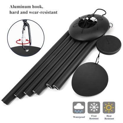 ASTARIN 65 in Wind Chimes for outisde,2.27in Tubes Handcrafted WindChimes - size: 65" Black