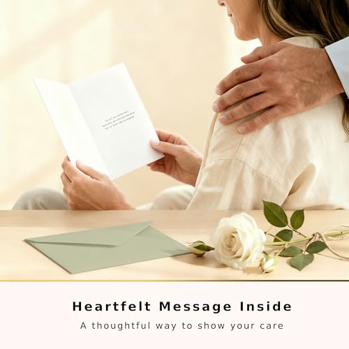 GardenCity Sympathy Card With Envelope, Deepest Sympathy - Our Thoughts and Prayers Are With You, Floral