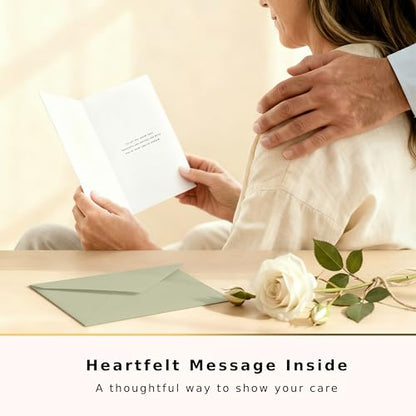 GardenCity Sympathy Card With Envelope, Deepest Sympathy - Our Thoughts and Prayers Are With You, Floral