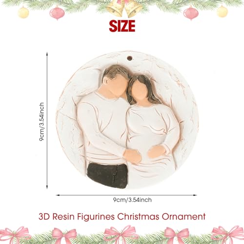 3D Expecting Baby Christmas Ornament 2026 for New Parents - Pregnant Announcement Gifts for Husband Grandparents Family Aunt - Baby Announcements Ideas Gifts for Expecting Parents to Be 2026 - style: Expecting Baby