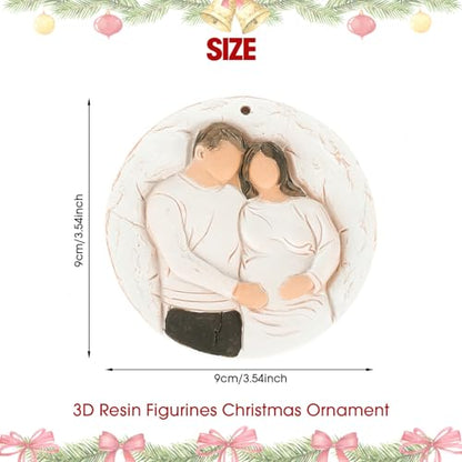 3D Expecting Baby Christmas Ornament 2026 for New Parents - Pregnant Announcement Gifts for Husband Grandparents Family Aunt - Baby Announcements Ideas Gifts for Expecting Parents to Be 2026 - style: Expecting Baby