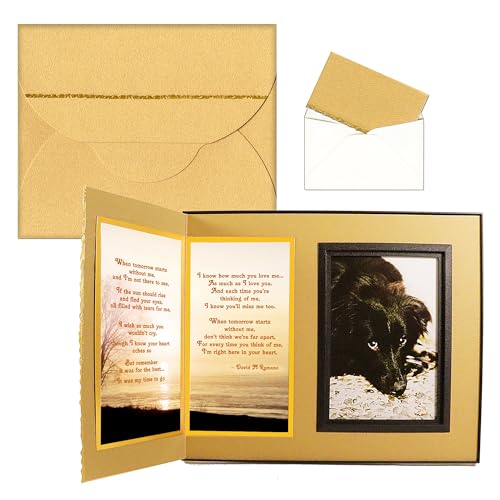 When Tomorrow Starts Without Me Pet Memorial Gifts for Dogs, Handcrafted Picture Frame Keepsake, Gift-Boxed with Message Card, Ginger with Foil Accents - color: Ginger, size: When Tomorrow Starts Without Me