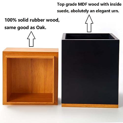 Wood Cremation Urns for Human Ashes Adult Male or Female | Funeral Memorial Urns with Velvet Bag,Wooden Urns Box and Casket for Men Women,Burial Urn for Adults Up to 250 IBS - size: Large,250lbs Wooden Box