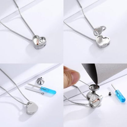 Sterling Silver Dog Urn Necklace for Pet Ashes - S925 Pet fur Cremation Memorial Keepsake Pendant Jewelry Gifts for Women Loss Puppy - style: Dog Urn Locket Necklace