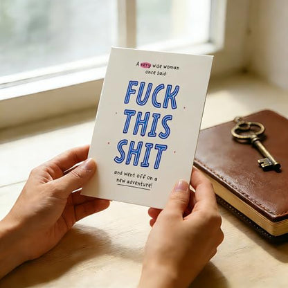 Funny Congrats Card, New Home Card, New Job Card, Good Luck Card, Traveling, College, Moving，A Very Wise Woman Went off on a New Adventure, - color: DTK-302