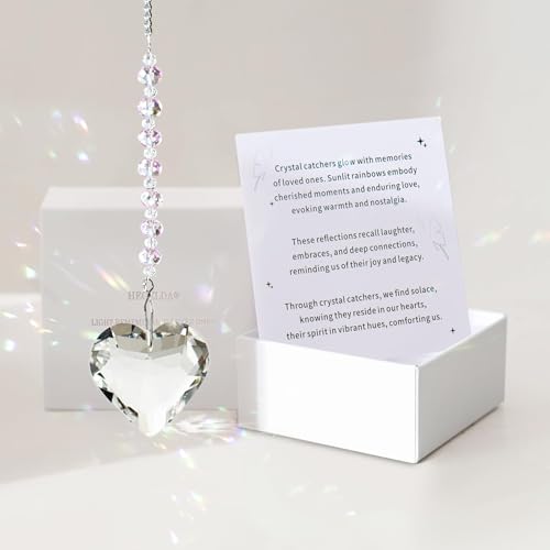 Hegelda Purple Birthday Gifts for Women Friendship Crystals Suncacther | Christmas Stocking Stuffer Mothers Day Gifts for Friends Coworkers Her Wife Mom Daughter Sister Aunt - color: Light Purple