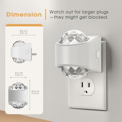 Briignite Night Light, Night Lights Plug into Wall, Projector Night Light - color: White