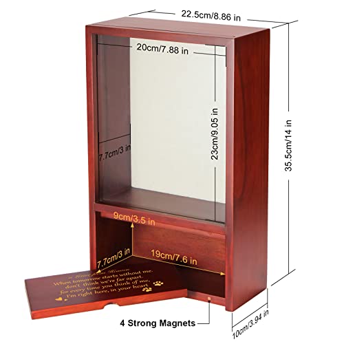 TJ.MOREE Dog Memorial Keepsake - Personalized Dog Urn Cremation Memorial Display Case - Letter from Heaven - color: Letter from Heaven