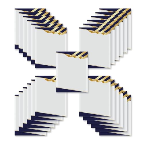 PaperDirect Grand Admiral Navy Gold Border Papers, Elegant Navy and Gold Design, 8.5 x 11, Acid-Free, Ideal for Invitations, Flyers, Announcements, Certificates, Scrapbooking, Cards, 25 Sheets - color: Grand Admiral Navy Gold