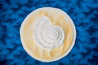 Biodegradable Urn for Scattering Cremated Ashes in Ocean Water, Ground or Sea Burial, Earth Friendly Eco Ashes (Oceanside Shell White Biodegradable Urn) W-304 - color: Oceanside Shell White