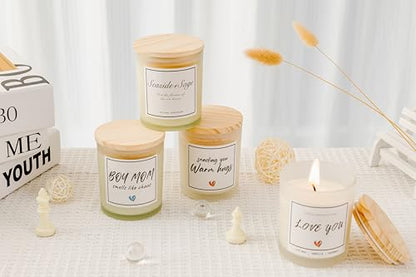 Get Well Soon Gifts, Sympathy Candle, Bereavement & Cheer Up Gifts, Sending You Warm Hugs in A Jar Candle Gift for Women, Vanilla Scented Candle, Natural Soy Wax & Natural Essential Oils - color: Warm Hugs