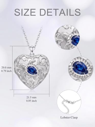 Poiuy Photo Locket Necklace for Women, Heart Picture Pendant Photo Necklace Jewelry Christmas Memorial Birthday Gifts for Women Daughter Mom - color: Turtle Locket Necklace