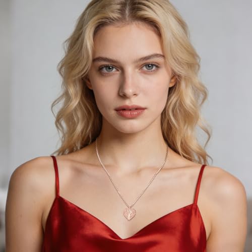 Angel Wings Necklace 925 Sterling Silver Guardian Angel Nurse RN Caduceus Pendant Charm Crystal Angel Jewelry Gifts for Women - style: E-Angel Wings Urn (Rose Golden)