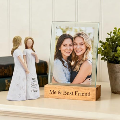 Best Friend Birthday Gifts for Women - Resin Sister Figurines Best Friend Sister Birthday Gift Ideas Unique Gifts for Sisters from Sister - Hand-Painted Figure (White) - color: 2 Sisters