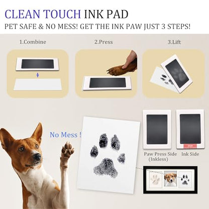 MYPAWLETS Paw Print Frame Kit,Dog/Cat Pawprints Keepsake,Black - color: Black