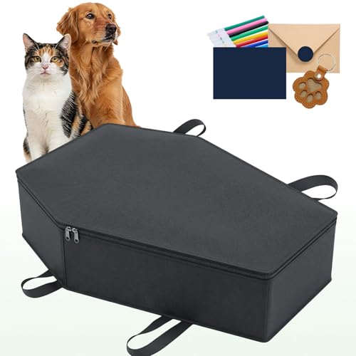 Pet Casket, Dog Casket, Casket for Dogs Burial, Pet Burial Box, Pet Burial Bag, Dog Coffin, Pet Caskets for Dogs, Cat Coffin for a Gentle Goodbye, Eco Friendly Dog Casket for Burial and Cremation(M) - size: M