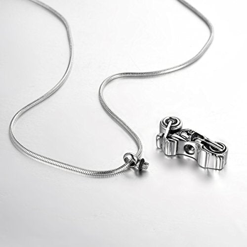 COCO Park Motorcycle Cremation Urn Pendant Necklace Punk Personalized Ashes Holder Keepsake Memorial Jewelry - color: Style 1 (Non-Engraving)