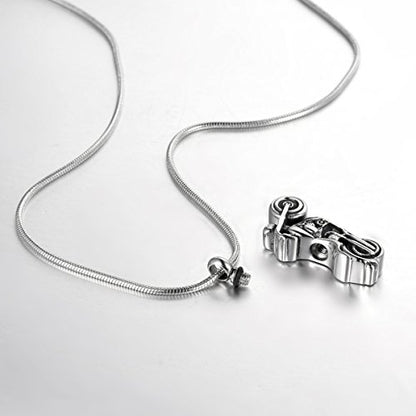 COCO Park Motorcycle Cremation Urn Pendant Necklace Punk Personalized Ashes Holder Keepsake Memorial Jewelry - color: Style 1 (Non-Engraving)