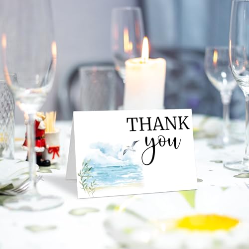 Fumete 50 Set Funeral Thank You Cards, Dove - style: Dove