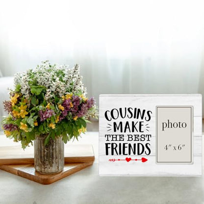 Cousins Gifts Wood Picture Frame, Cousins Gifts for Birthday Christmas | Graduation Picture Frames, 4X6 Inches Photo - color: COUSINS