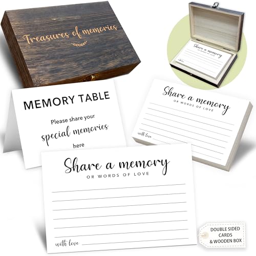 Share A Memory Cards For Celebration of Life Decorations, 50 Psc Share A Memory Box For Funeral Memorial for Funeral Wedding Birthday Graduation Bridal Shower Guest Book Ideas(Minimalism) -A06 - color: Minimalism 01