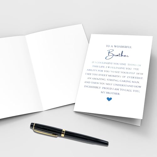 Qiliji Funny Birthday Card for Brother, Hilarious Brother Birthday Card, Bro Bday Card from Sister Brother, To A Wonderful Brother Proud To Call You A Brother - color: Brother Birthday