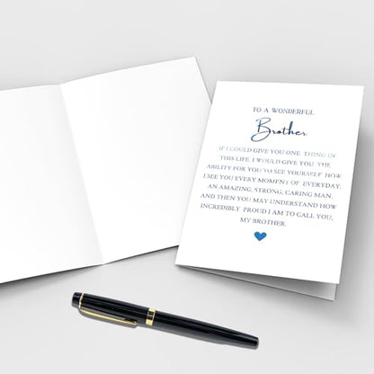 Qiliji Funny Birthday Card for Brother, Hilarious Brother Birthday Card, Bro Bday Card from Sister Brother, To A Wonderful Brother Proud To Call You A Brother - color: Brother Birthday