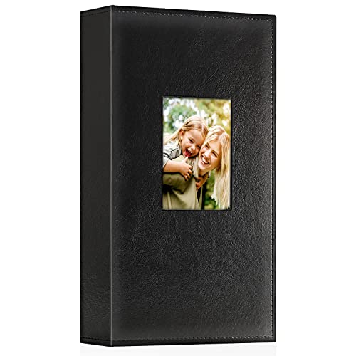 Ywlake Photo Album 4x6 300 Pockets, Leather Photo Albums Holds 300 Horizontal Only Pictures Black - color: Black, size: 300 Pockets