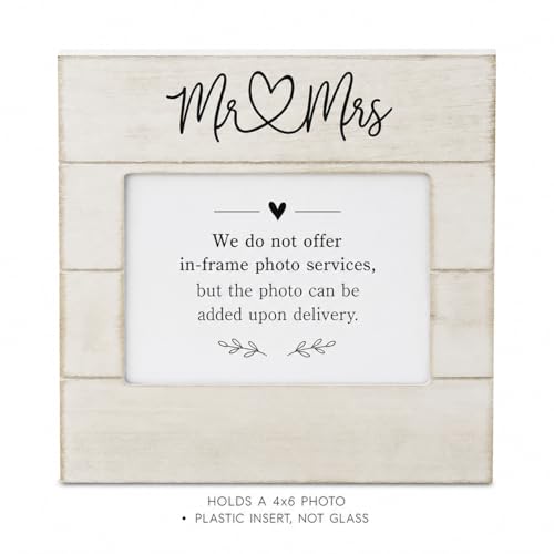 Personalization Universe Infinite Love 4x6 Horizontal Shiplap Wedding Picture Frame - size: 4" x 6" Horizontal