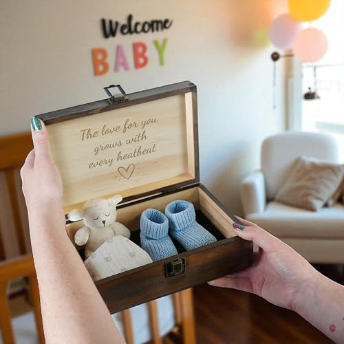 Welcome to the World Baby Memory Box, Engraved Newborn & Baby Shower Gift - size: Medium, style: Baby