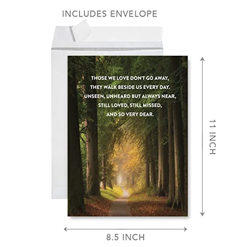Andaz Press Jumbo Sympathy Card with Envelope, Sorry For Your Loss Card,They Walk Besides Us Every Day, Pet Loss, Condolences Card with Big Blank Space to Send to Friends, Family, 8.5" x 11", 1-Pack - color: They Walk Besides Us Every Day