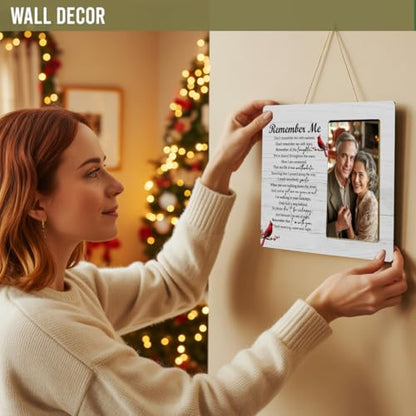 Cardinal Memorial Gifts Picture Frame for Loss of Loved one, Remember Me Sympathy Gifts Picture Frame, I Nver Left You - color: As