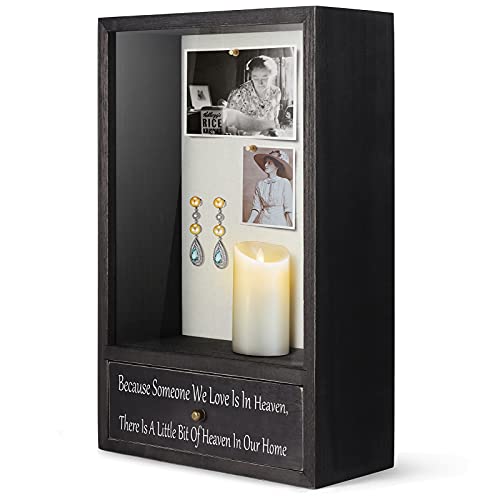 TJ.MOREE Memorial Shadow Box with Drawer Sympathy Gifts Loss of Loved One