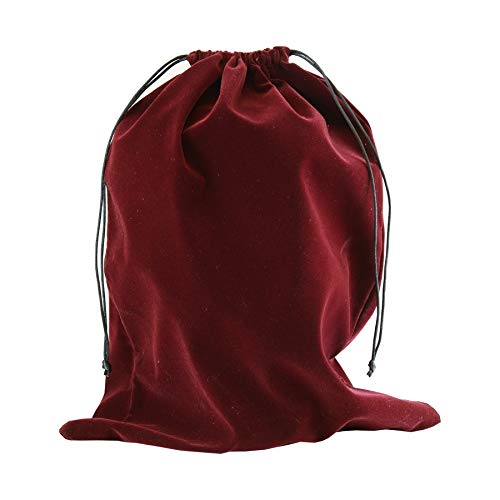Velvet Cremation Urn Bag Drawstring Closure - Adult Cremation Urn (Burgundy) - color: Burgundy