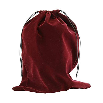 Velvet Cremation Urn Bag Drawstring Closure - Adult Cremation Urn (Burgundy) - color: Burgundy