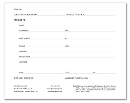 BookFactory Visitor Log Book, White, Hardbound, 120 Pages | Sign-In Register, Bonded Leather Cover, Section Sewn, 8 7/8'' x 7'' - Made in USA - color: White