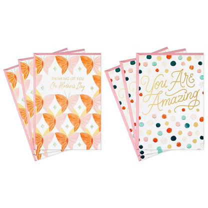 Hallmark Mothers Day Cards Bulk (6 Cards with Envelopes) for Mom, Sister, Aunt, Grandma, Friend, BFF, Daughter - color: Amazing Mother's Day