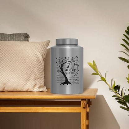 Urns for Human Ashes Cremation Funeral Burial Urn for Male Female Metal Urn | Stainless steel, Personalized, Large Up to 220lbs, Decorative Urns, Urnas Para Cenizas Humanas Adultos, Tree of Life - size: Love Tree Silver