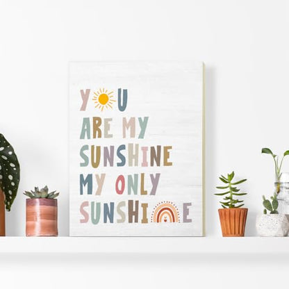 You are My Sunshine Wall Art Nursery Decor, Inspirational Motivational Wall Decor Birthday Gifts for Boys Girls Daughter Son, Wood Hanging Sign for Bedroom Home Office Farmhouse Shelf Wall -32
