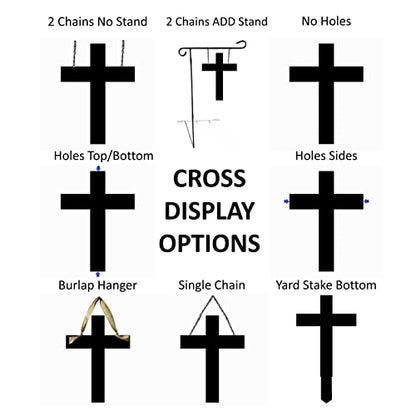 Roadside Memorial Cross for Loved Ones with Photo - Personalized Sympathy Cross - Silver - 8in x 10in - style: Cross 8